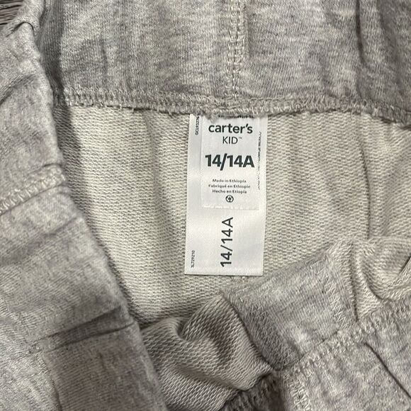 Carter’s Kid boy’s light gray sweatpants 100% cotton 14 / 14 A - Picture 3 of 8